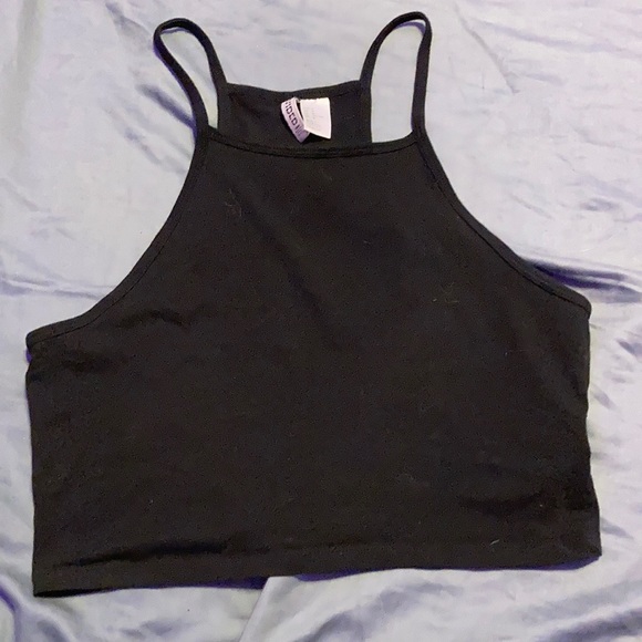 black halter crop top - Picture 1 of 1